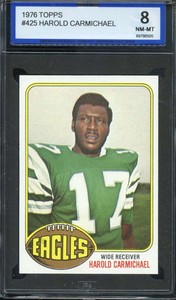 1976 TOPPS #425 HAROLD CARMICHAEL ISA 8 EAGLES HOF *ADT5045 
