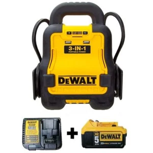 DEWALT Jump Starter Reverse Polarity Protection+On/Off Button W/ Battery+Charger - Picture 1 of 5