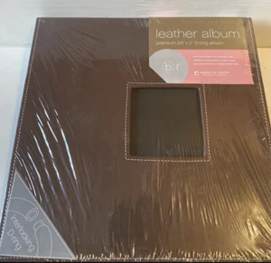 Lederalbum Sammelalbum Premium 12x12 D-Ring Ordner 8,5x11 Seitenschutz NEU - Bild 1 von 8