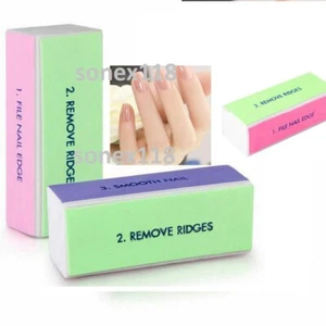 10 piezas tampón Nail Art manicura 4 Way Shiner pulido bloque lijado archivo  - Imagen 1 de 4