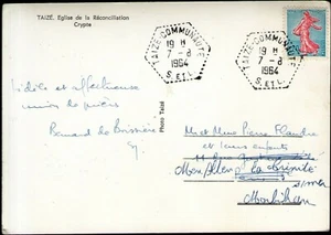 FRANCE:  Saône et Loire / CàD de gérance gratuite TAIZE-COMMUNAUTE sur CP (1964) - Picture 1 of 1