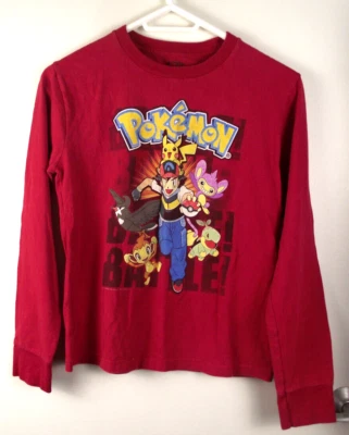 Pokemon Youth XL (14-16) Red Long Sleeve T-Shirt (H-27) - Image 1 of 4