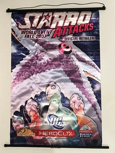 DC Heroclix Starro Attacks World Event 2007 Wall Scroll USED READ Promo Banner - Picture 1 of 1