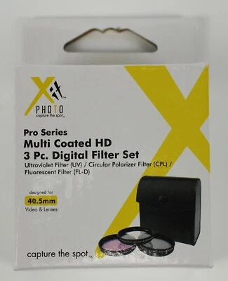 Xit XT-405FLK 3-Piece 40.5mm UV, Polarizer & FLD Deluxe Filter Kit Carry Case - Image 1 of 4