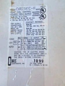 Core CVR21A1C-H Relay Coil control - Picture 1 of 4