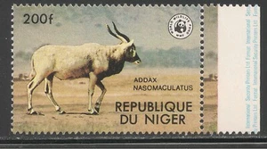 Níger #451 (A136) En muy buen estado sin montar o nunca montada - 1978 200fr Oryx/Fondo Mundial para la Naturaleza emblema - Imagen 1 de 1