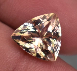 Natural Sherry Topaz Certified Trillion Cut 5.40 Ct Loose Gemstone From Brazil - Picture 1 of 5