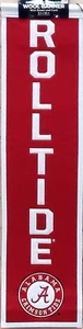 Alabama Crimson Tide Embroidered Wool Slogan Banner 8X32 Inch With Dowel/Rope - Picture 1 of 1