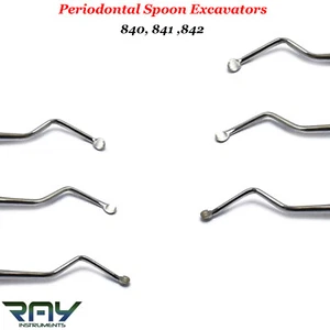 3Pcs Dental Spoon Excavators Restorative Composite Cavity Carious Curettes Set - Bild 1 von 3