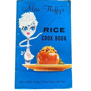 Miss Fluffys Rice Cookbook 1960s vintage recipe book PB booklet - Foto 1 di 9
