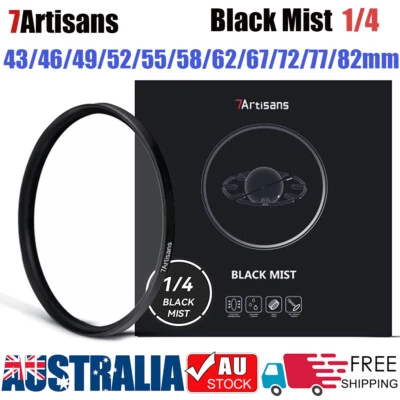 7artisans Black Mist 1/4 Soft Filter 43/46/49/52/55/58/62/67/72/77/82mm Diffusio - Image 1 of 4