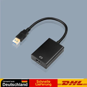 HDTV USB 3.0 zu auf HDMI Adapter Konverter HD 1080P Videokabel für PC Laptop NEU - Bild 1 von 12