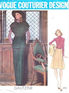 Vogue 1110 pattern rare Galitzine 1970s size 14, tunic skirt & pants uncut - Picture 1 of 2