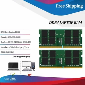 Notebook Memory DDR4 4GB 8GB 16GB 2133 2400 2666 3200MHz Laptop SO-DIMM RAM Lot - Picture 1 of 7
