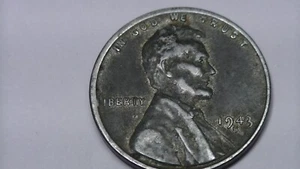 1943 S ERROR CRACKED RETAINED DIE LINCOLN WHEAT CENT COIN WWII STEEL PENNY LOT B - Bild 1 von 20