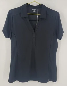 NUEVO CON ETIQUETAS Camisa Polo Ogio Para Mujer Mediana Negra Golfista Transpirable Ligera - Imagen 1 de 5