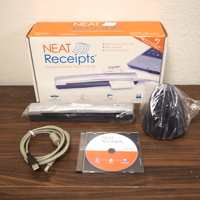 Neat Receipts Mobile Receipt Scanner for PC with CD USB Stand SCSA4601EU TESTED - Image 1 of 4