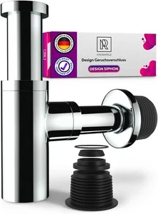 Siphon Sifon Waschbecken 304 Edelstahl Ablauf Extra stark 750g M. ROSENFELD - Bild 1 von 7