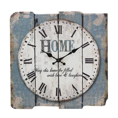 SB-6158A Worn Blue 15 Square White Wall Clock - Image 1 of 4