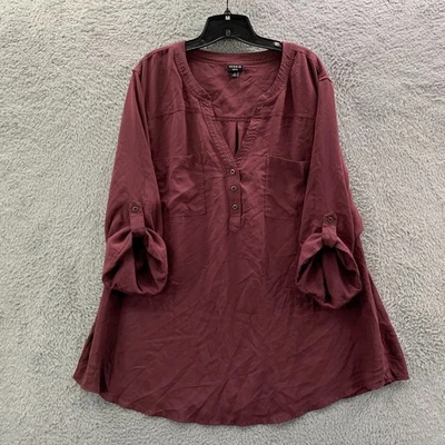 Blusa TORRID para mujer talla 4/4X Top Harper púrpura Foto 1 de 4
