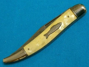 VINTAGE IMPERIAL USA 5" TACKLE BOX FOLDING FISHING FILLET UTILITY KNIFE SURVIVAL - Imagen 1 de 10