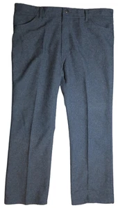 Wrangler 82HG Heather Gray Polyester Pants Wrancher Cowboy Jeans Men's 42x30 Y2K - Picture 1 of 10