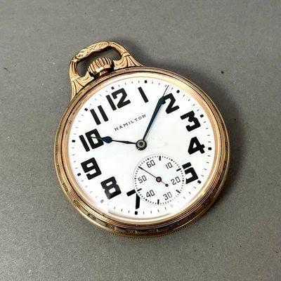 Reloj Bolsillo Hamilton 992 Ferrocarril 21j 16s 1er Patrón Movimiento Grabado Foto 1 de 4