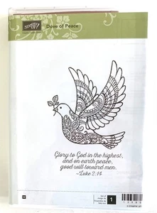 Stampin' Up! DOVE OF PEACE Cling Stamp Set & Coordinating DOVE DIES BY DAVE - Picture 1 of 5