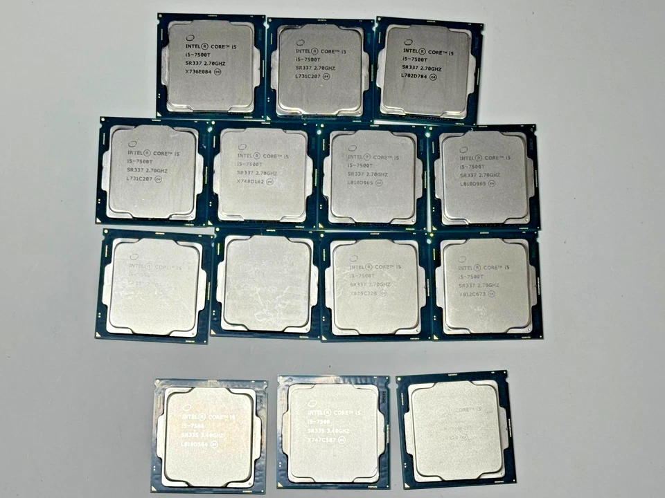 Lote de 14 CPU Intel i5 5ta generación 3x i5-7500, i5-7500T CPU de escritorio LGA1151 PROBADAS Foto 1 de 1