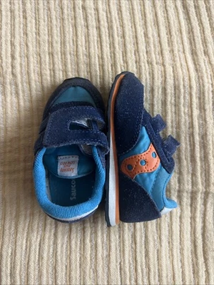 Sapato slip on azul Saucony infantil 5C - Imagem 1 de 4