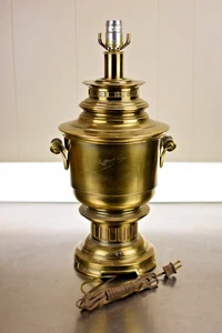 Antique early 20th century Russian brass samovar lamp with excellent quality and - Picture 1 of 5