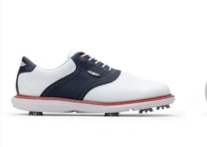 Straight Down Men's Victory Classic Golf Shoe - Red/White/Blue - size 12 - Picture 1 of 13