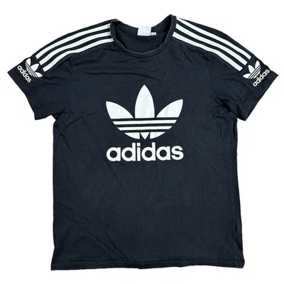 Adidas Originals T-Shirt Centre Logo 3 Stripes Short Sleeve Womens Small Uk8 - Image 1 of 4
