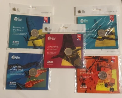Royal Mint 2018  RAF  Centenary £2 BUNC Coins Collection  Full Set Of 5 Sealed  - Image 1 of 4