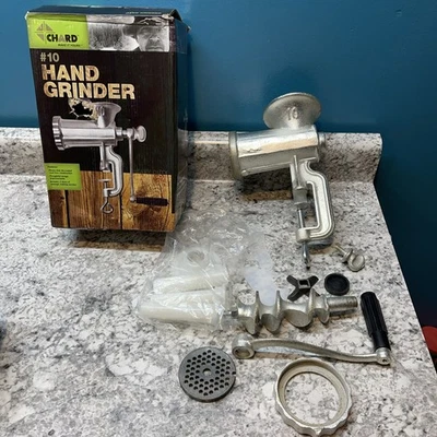 CHARD #10 MOLINILLO DE MANO DE HIERRO FUNDIDO - RESISTENTE - Para cecina - hamburguesa - salchicha - salchichas Foto 1 de 4