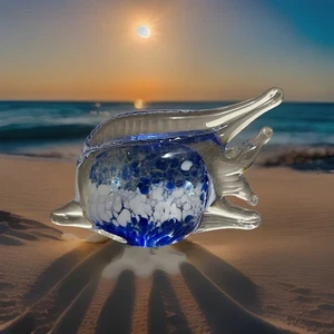 Preciosa estatuilla/pisapapeles de pez ángel soplado a mano. "Medidas 3""" - Imagen 1 de 5