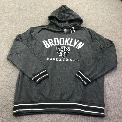 Brooklyn Nets Sudadera Para Hombres 2XL Gris NBA Baloncesto Pullover Sudadera con Capucha Foto 1 de 4