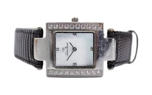 LUCIEN PICCARD Swiss Made Sapphire Crystal Diamond Bezel Ladies Watch - Picture 1 of 6