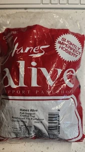 Vintage 3 Pack Hanes Alive Support Pantyhose Reinforced Toe Classic Navy Size E - Picture 1 of 2