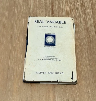 Real Variable by J.M. Hyslop 1960 HC/DJ - Image 1 of 4