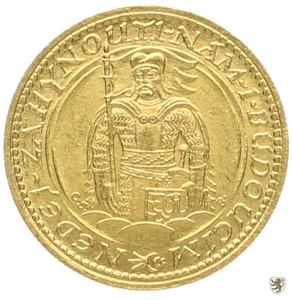 TSCHECHOSLOWAKEI, Republik, Dukat, 1923, St. Wenzel, GOLD, vorzüglich - Bild 1 von 2