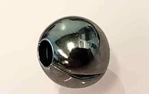 PANDORA | BLACK RHODIUM SILVER BALL CLIP ✪NEW✪ 791000BR SPHERE RARE RETIRED 925 - Picture 1 of 11