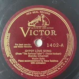 10" 78 RPM - Renee chemet - Gypsy Love Song / Kiss Me Again / Victor 1402 - Bild 1 von 4