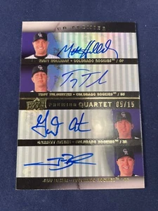 2008 Upper Deck Premier Quartet With Holliday, Tulowitzki, Atkins, Baker Auto /15 - Bild 1 von 12