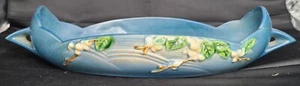 Roseville Pottery Blue Snowberry Console Bowl 1BL2-12 17" Vintage - Picture 1 of 6