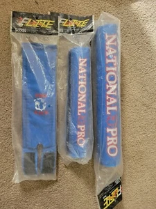 old school blue NOS National Pro Frame Stem Neck Handle Bar Pad Set bmx bike - Picture 1 of 2
