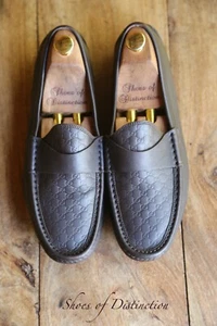 Gucci Braun Leder GG Monogramm Halbschuhe Fahrschuhe Herren UK 7,5 US 8,5 - Bild 1 von 10