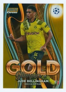 2022-23 Jude Bellingham Topps Stadium Club Chrome Gold Refractor Card 19/50 - Picture 1 of 3