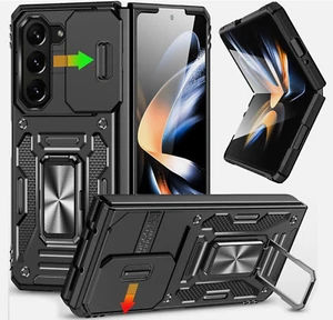 Funda de teléfono Defender para (Samsung Galaxy Z plegable 6) soporte de anillo de metal + cubierta de lente - Imagen 1 de 7