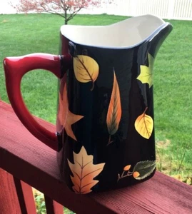 Zrike Everyday ""Black Leaves"" Krug fallende Blätter, Herbst von Jane Adams, selten - Bild 1 von 11